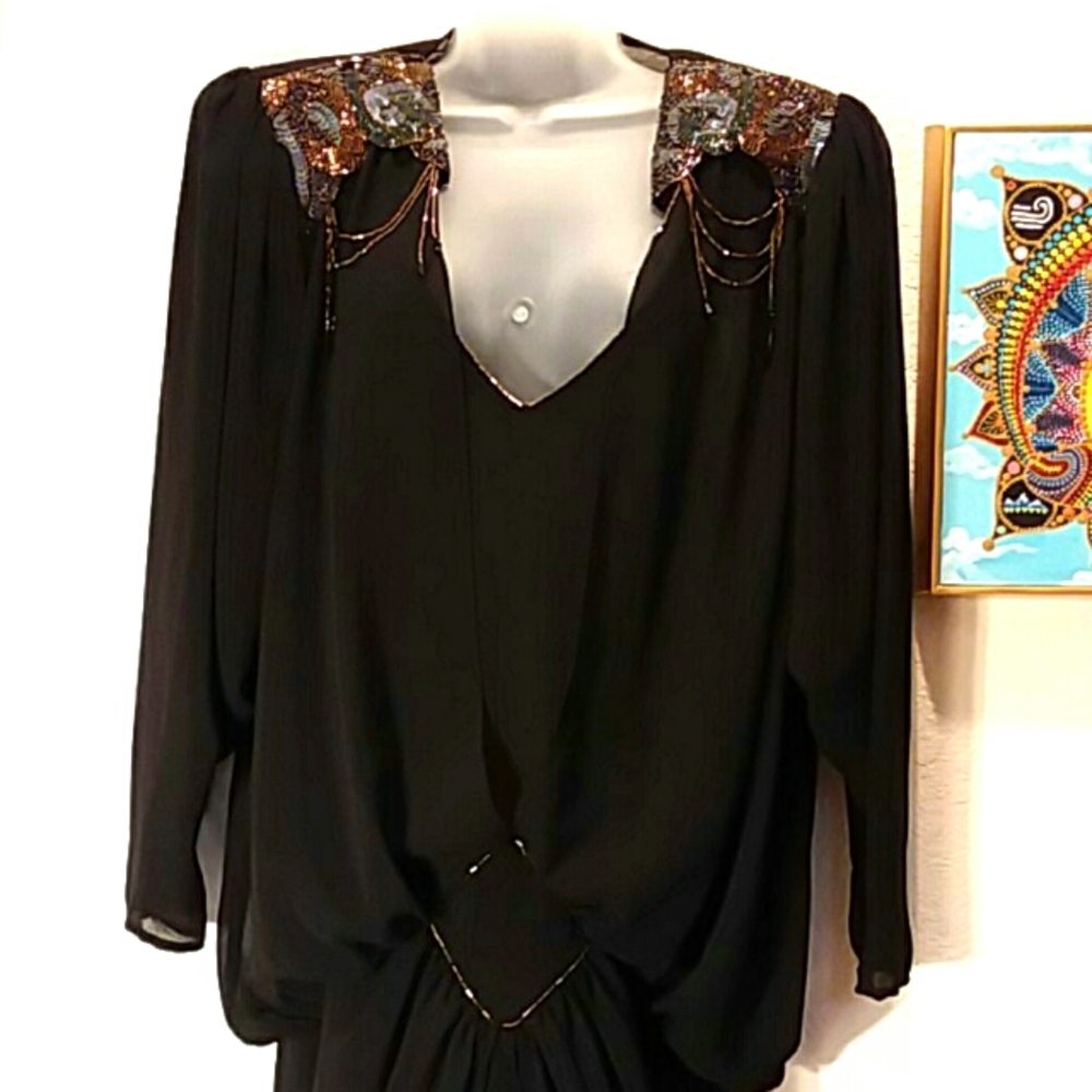 Beautiful Beaded 20s Style Evening Dress